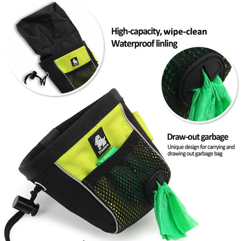 TrueLove TrainerPro treat bag - high capacity waterproof lining and draw-out garbage bag dispenser