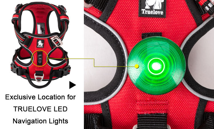 TrueLove Urban Air harness – exclusive LED navigation light location, green light detail