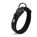TrueLove reflective comfort pro dog collar in black with padded lining and metal ring