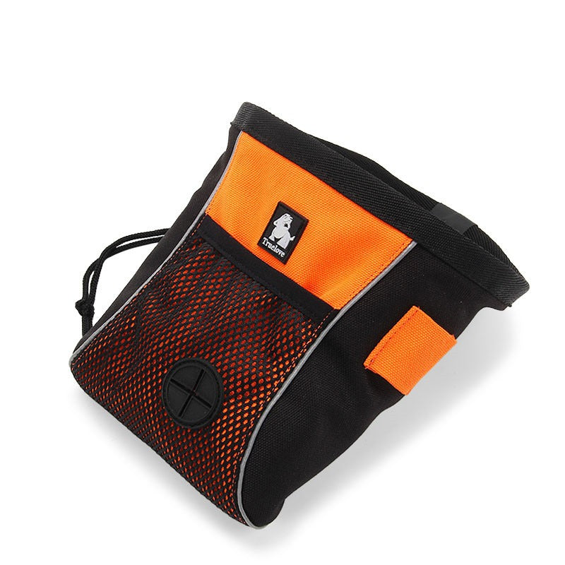 TrueLove TrainerPro dog training belt bag - orange with mesh pocket and reflective strip