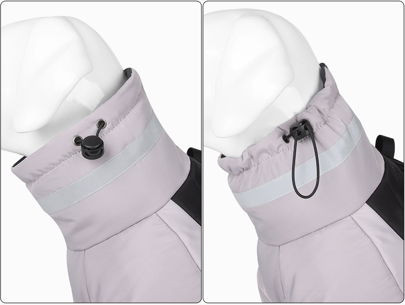 Brighty ReflectWarm adjustable neck collar toggle closure reflective strip