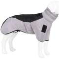 Brighty ReflectWarm reflective dog coat grey black large breed mannequin side view