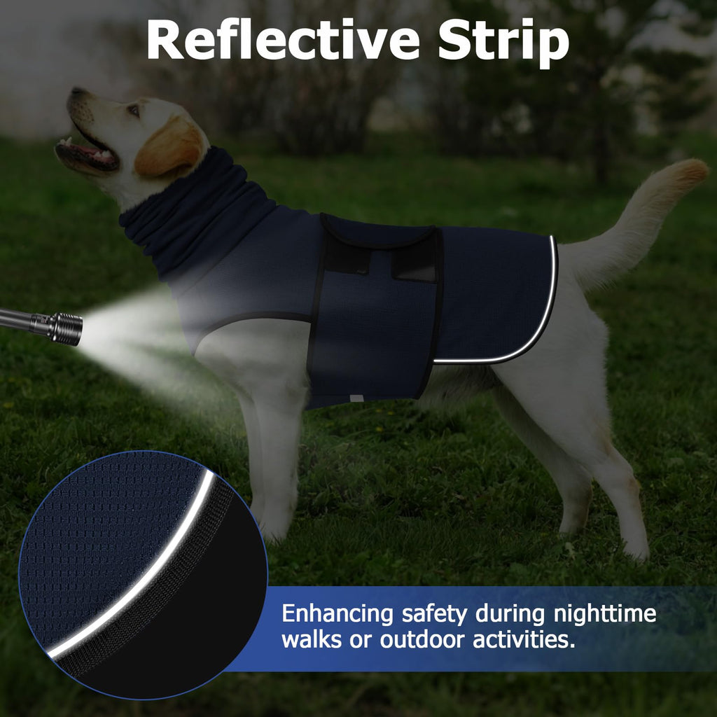 Brighty CalmFit reflective strip dog anxiety vest – enhanced visibility for nighttime walks