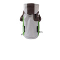 Hipipet Mini TrailGuard – Brown & Green waterproof dog coat back view showing leash ring, zippered pockets and hood, white background