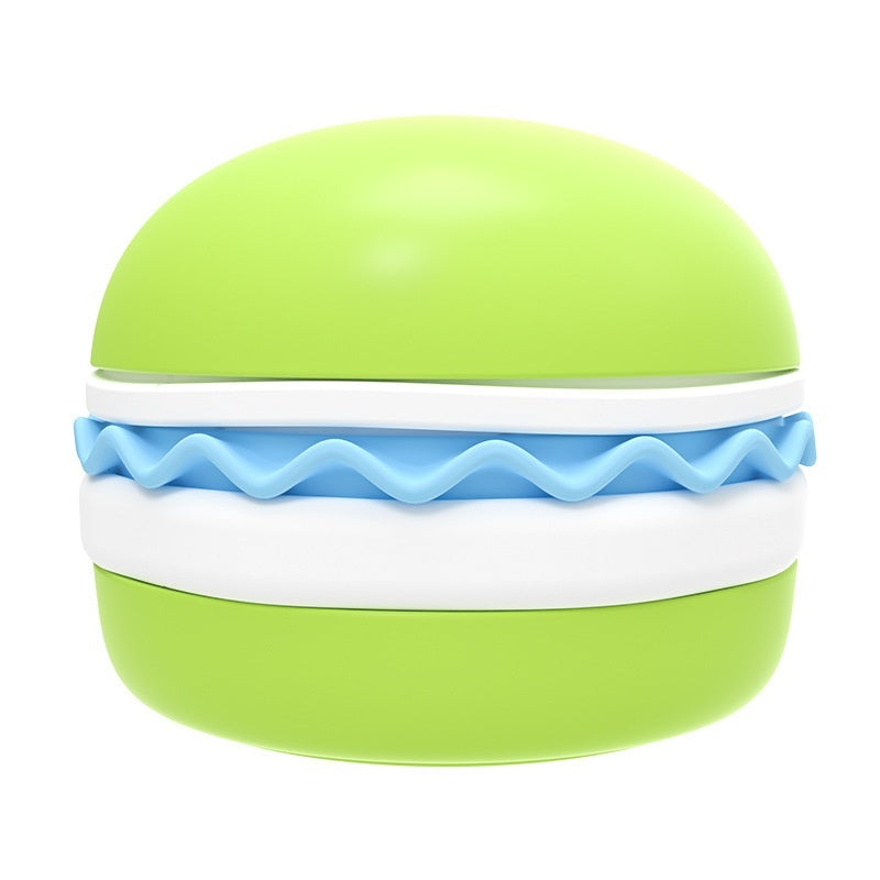 Brighty BurgerBowl green apple 5-in-1 multifunction pet bowl with silicone lick mat and slow feeder for dogs and cats