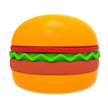 Brighty BurgerBowl orange 5-in-1 stackable dog and cat bowl set with slow feeder and lick mat – burger design