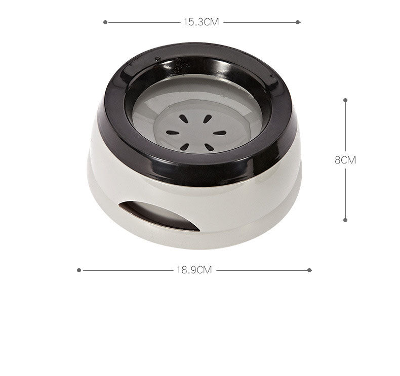 Dimension diagram of the Brighty OnBoard bowl, showing an approximate 18.9 cm base diameter, 15.3 cm top opening and 8 cm height.