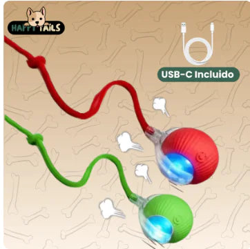 Brighty MotionBall pack with red and green balls - USB-C rechargeable automatic pet toy