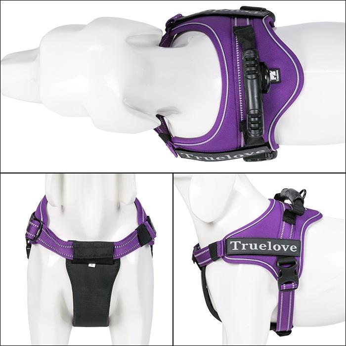 The contoured harness shape wraps comfortably around the chest and shoulders, while the adjustable straps help provide a secure fit from multiple angles.
