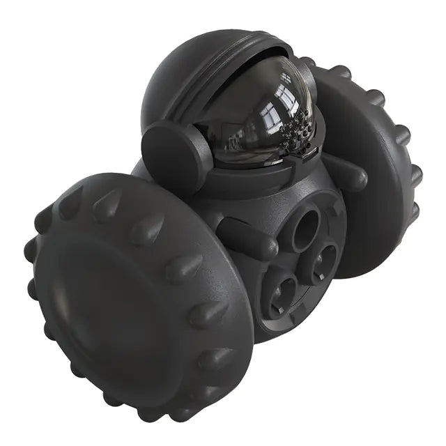 Brighty Rover treat ball in black - durable slow feeder toy for dogs