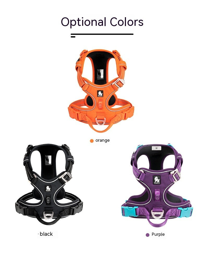 TrueLove Reflective Dog Harness Available Colors - Orange, Black, Purple Options