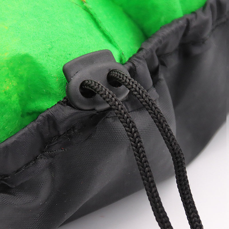 Close-up of the adjustable drawstring on the Brighty SnuffleFlower interactive snuffle mat.