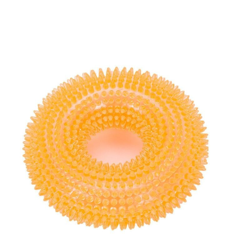 Brighty DentalRing TPR dental chew toy for dogs - orange 10cm or 12,5 cm soft nub ring