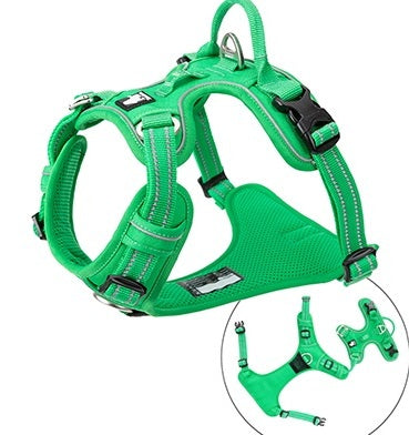 TrueLove Urban Air reflective breathable dog harness – Forest Green